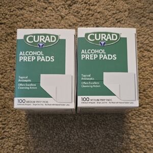 Alcohol Prep Pads - Green - 100 Count (Pack of 2)